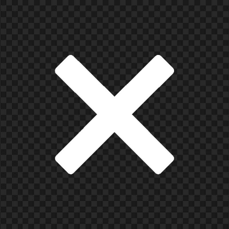 PNG Close X Logo White Icon