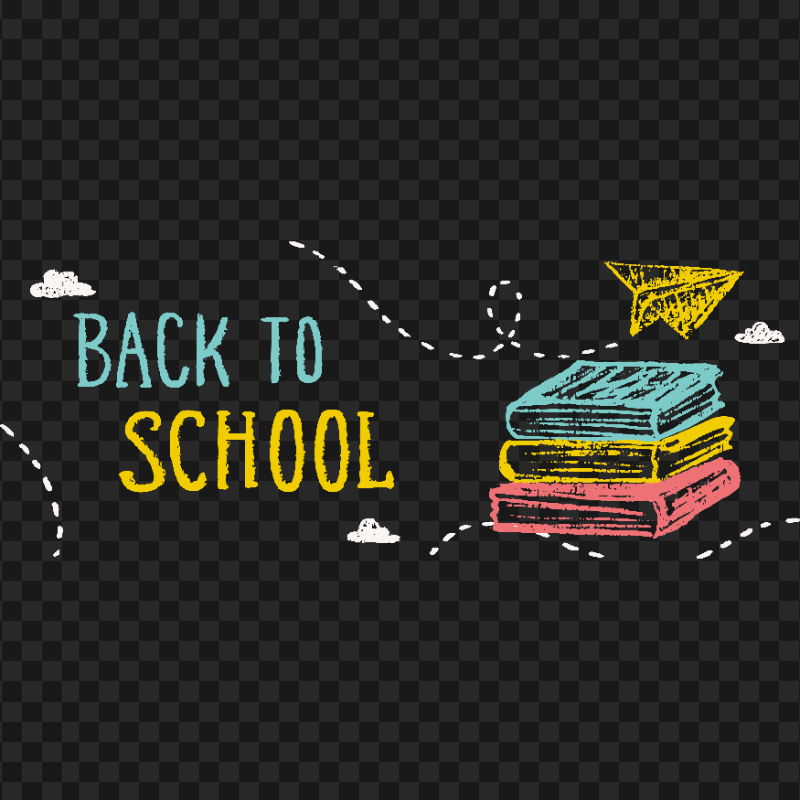 PNG Colorful Back To School Chalk Drawing
