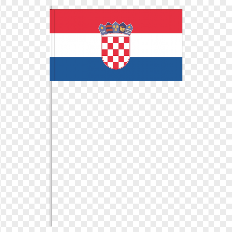 PNG Croatia Paper Flag Pole