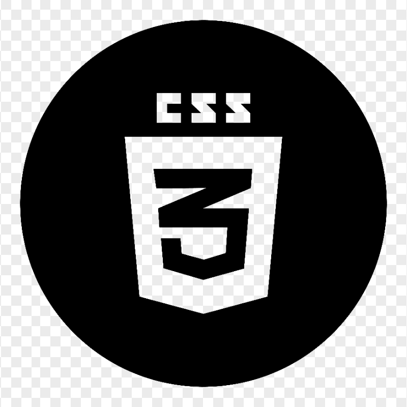 PNG CSS3 Round Black Logo Icon