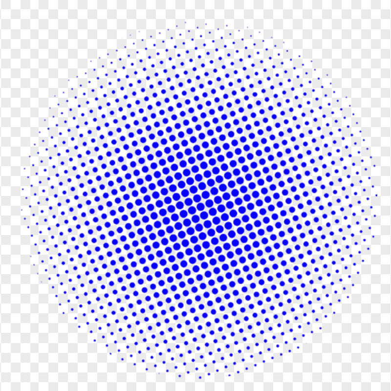 PNG Dark Blue Halftone Circle Dots