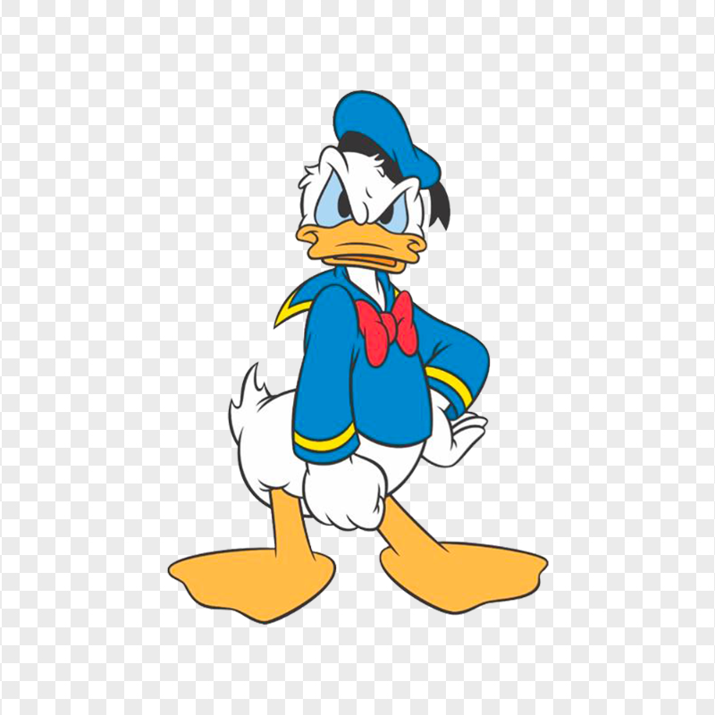 PNG Donald Duck Character Angry Face