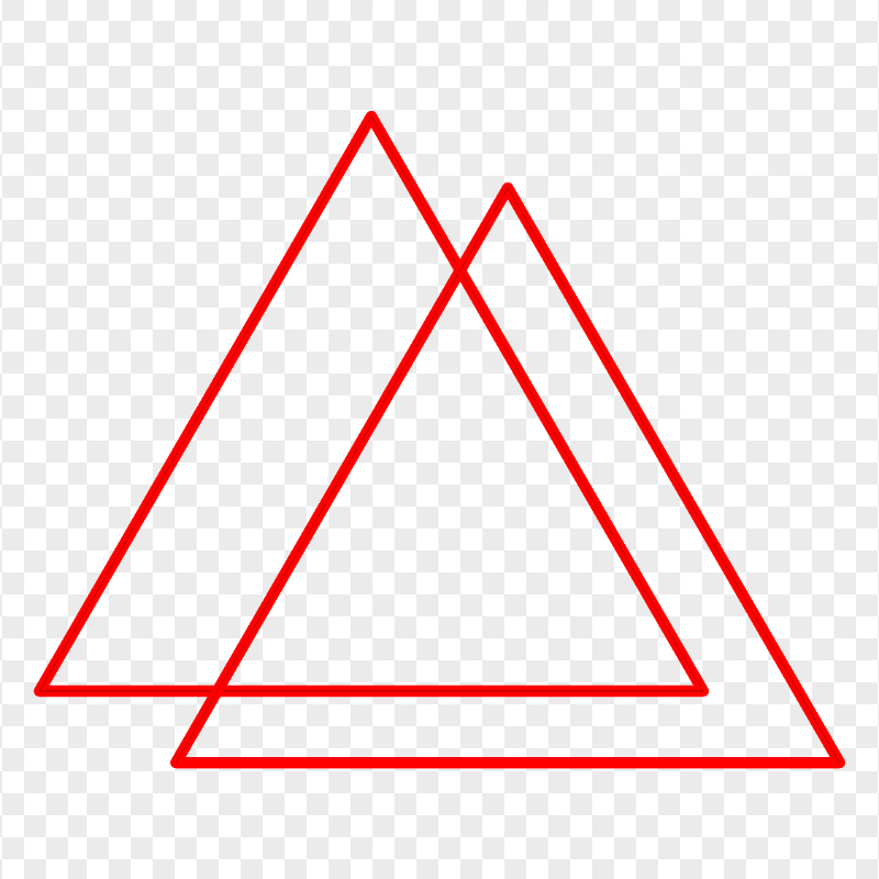 PNG Double Outline Red Triangle