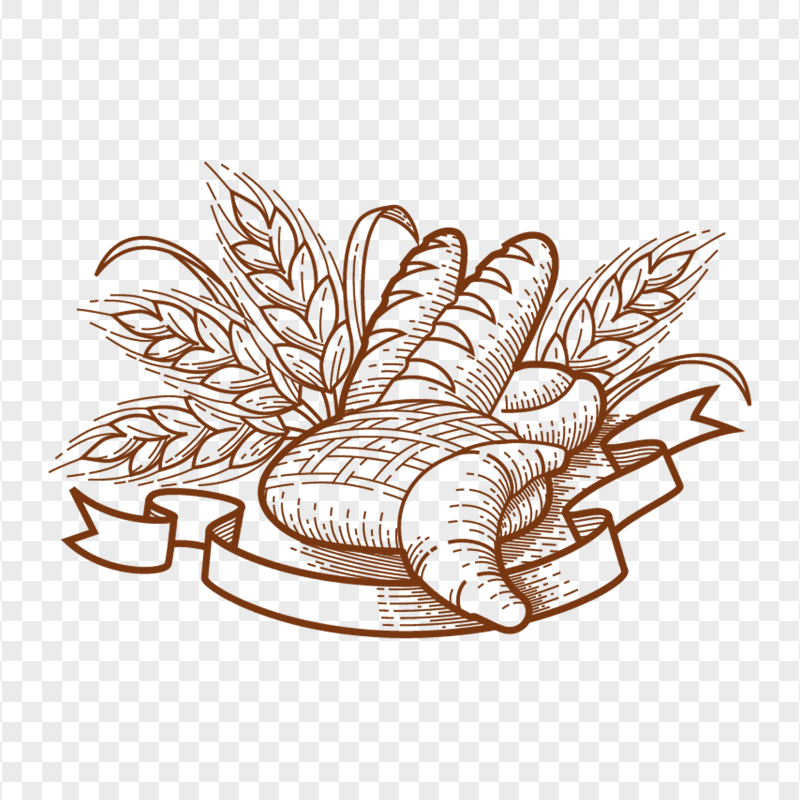 PNG Drawing Bakery Bread Brown Logo