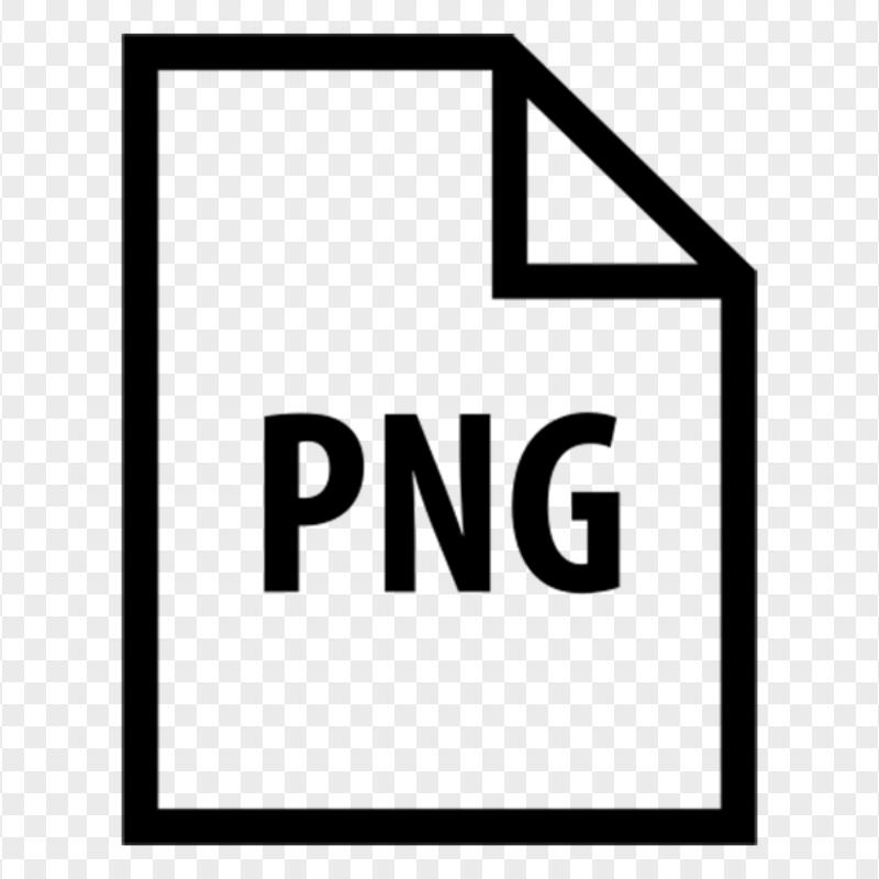 PNG File Black Outline Icon