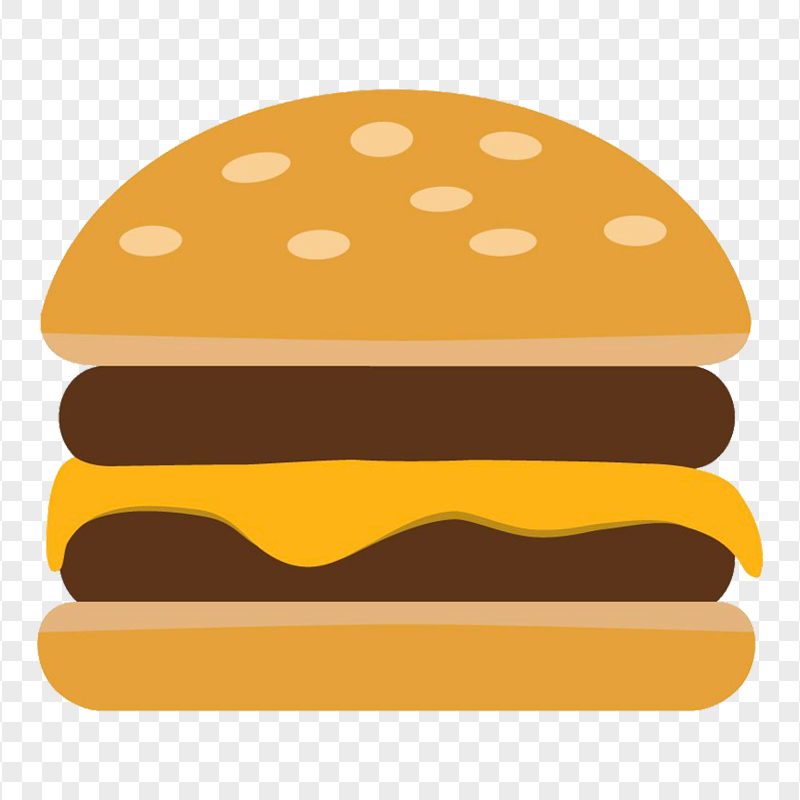 PNG Flat Hamburger Cheeseburger Icon