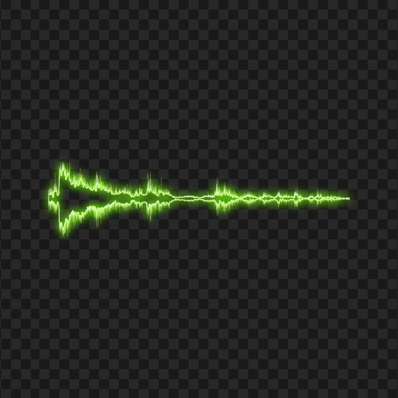 PNG Glowing Music Wave Sound Green Waves