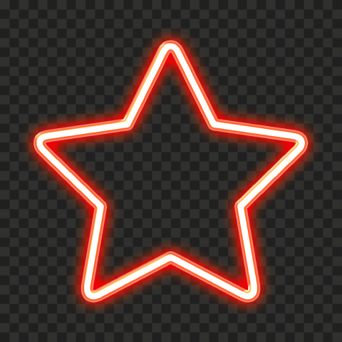 PNG Glowing Red Star Neon