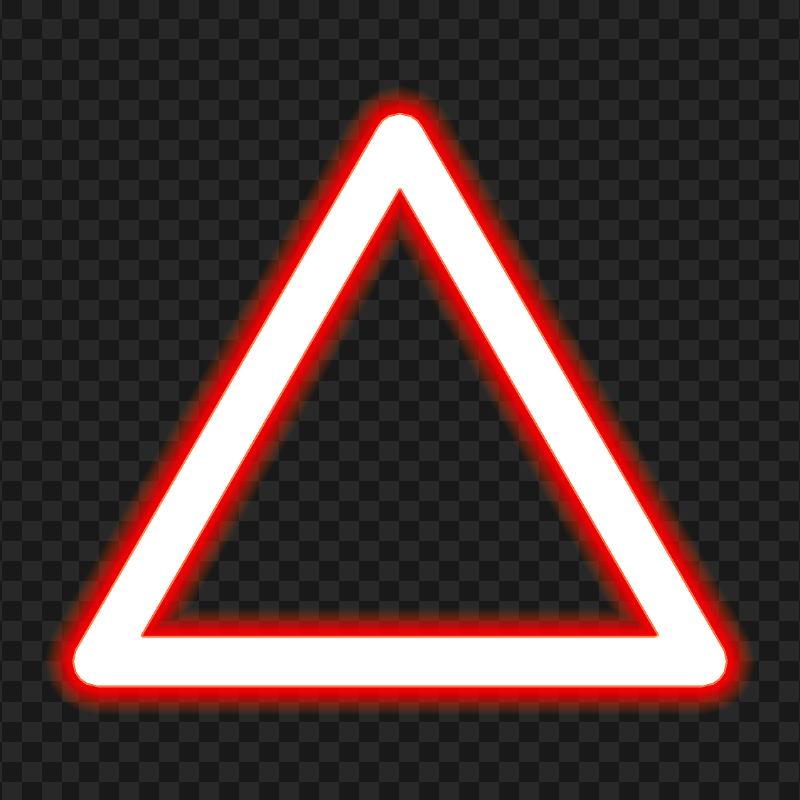 PNG Glowing Red Triangle Neon