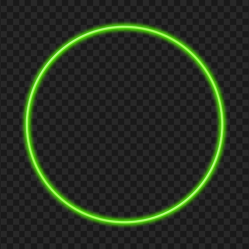 PNG Green Neon Glowing Circle