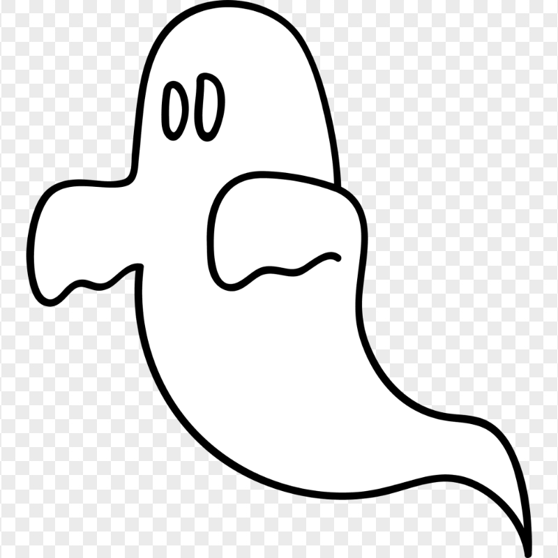 PNG Halloween Ghost Coloring Page