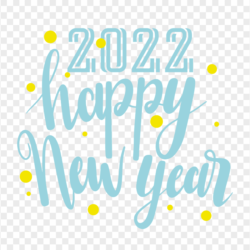 PNG Happy 2022 Year Calligraphy Illustration