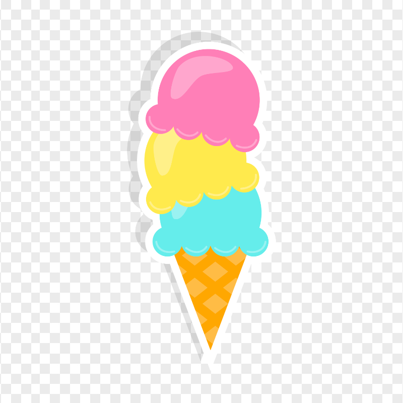 PNG Ice Cream Colorful Sticker Illustration
