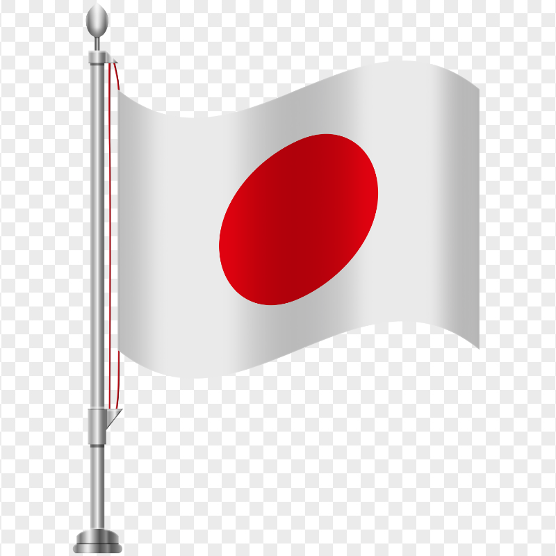 PNG Illustration Japan Flag On Metal Pole