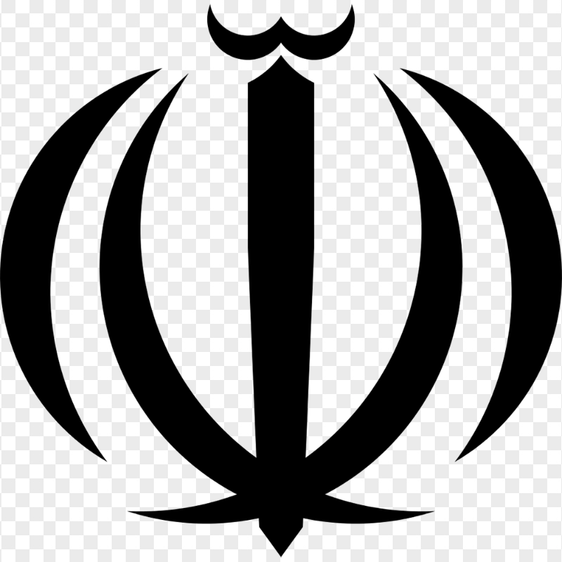 PNG Iran Iranian Black Emblem