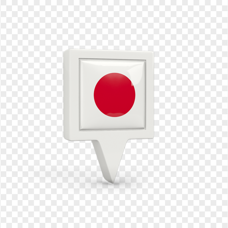 PNG JPN Japan 3D Glossy Map Pin Icon