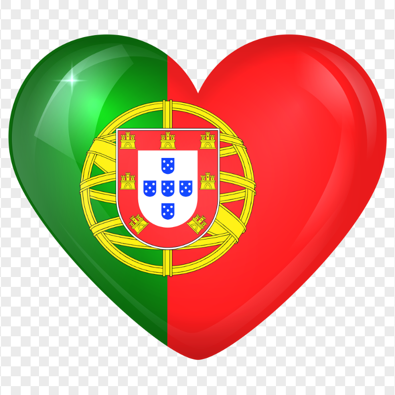 PNG Loving Portugal Flag Heart Shape
