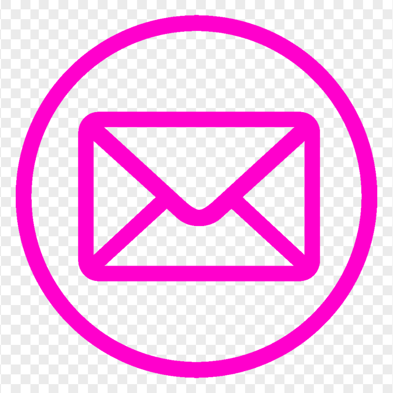 PNG Mail Email Address Round Outline Pink Icon