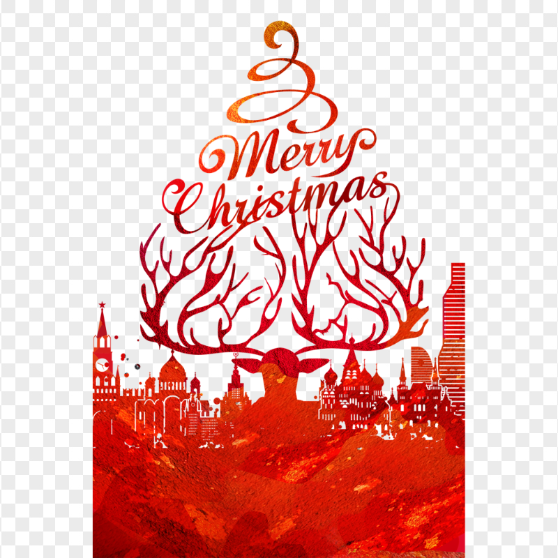 PNG Merry Christmas Greetings Poster Illustration