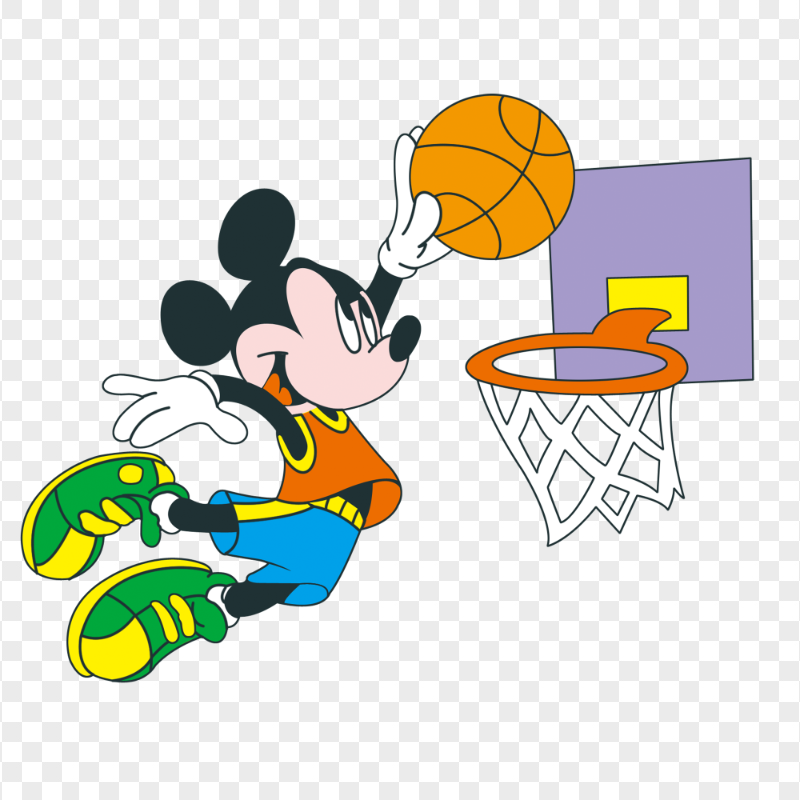 PNG Mickey Mouse Playing Basketball