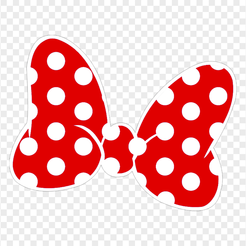 PNG Minnie Mouse Sticker Red Ribbon