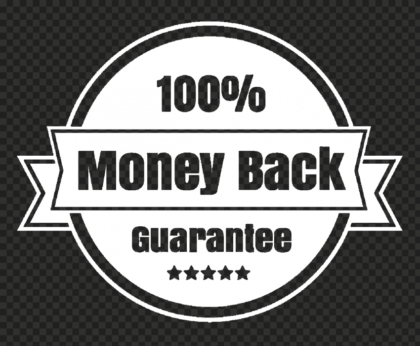 PNG Money Back Guarantee White Badge Label Citypng