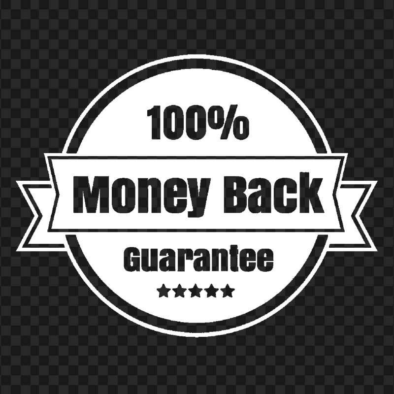 PNG Money Back Guarantee White Badge Label