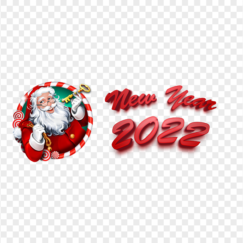 PNG New Year 2022 With Santa Illustration