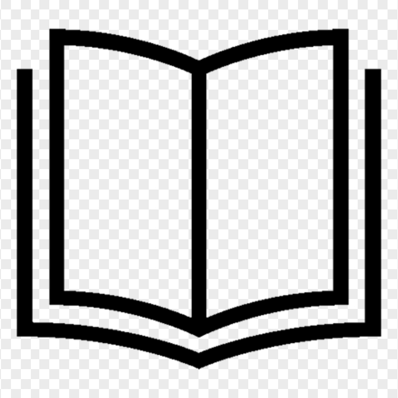 PNG Open Book Black Icon Symbol