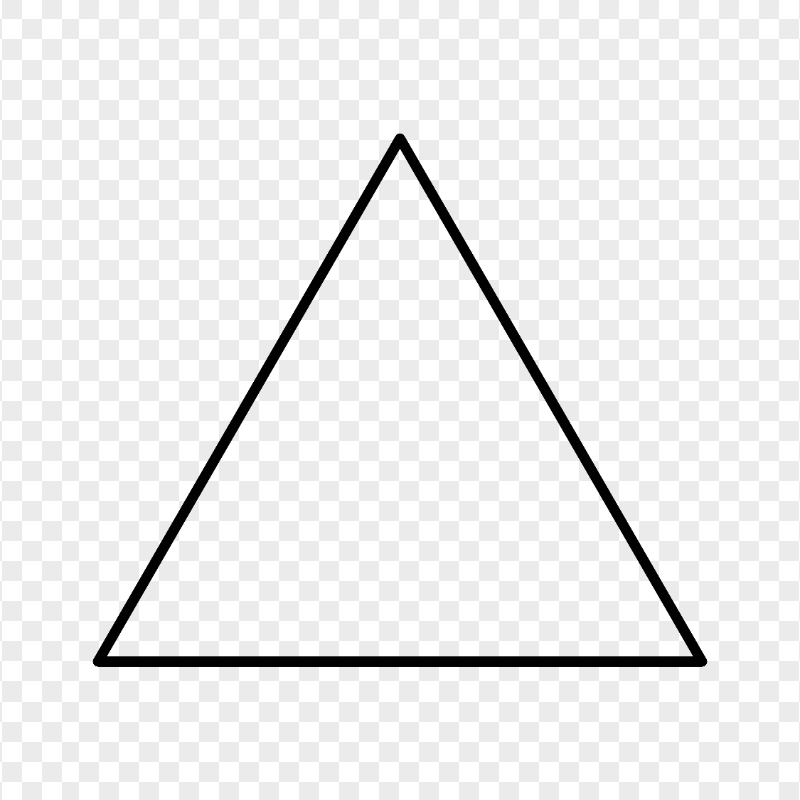 PNG Outline Triangle Black Border