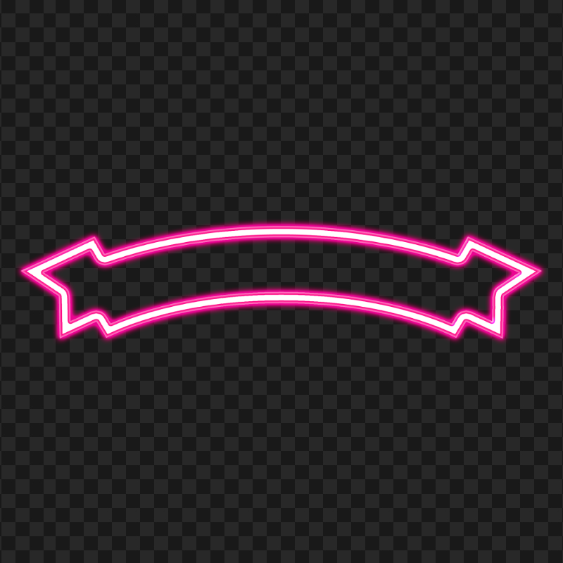 PNG Pink Neon Glowing Ribbon Banner