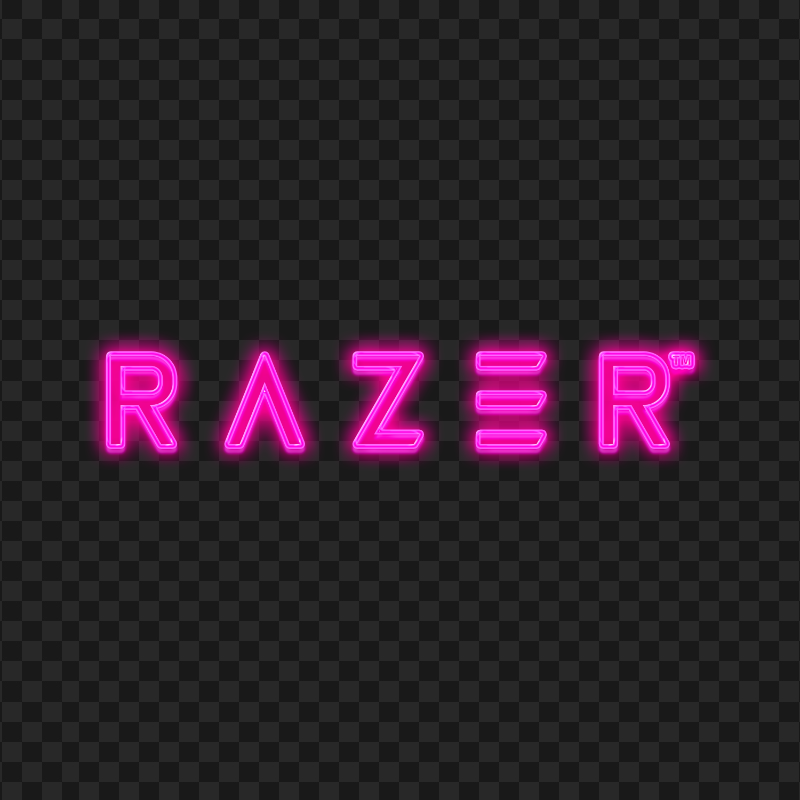 PNG Pink Razer Glowing Neon Logo