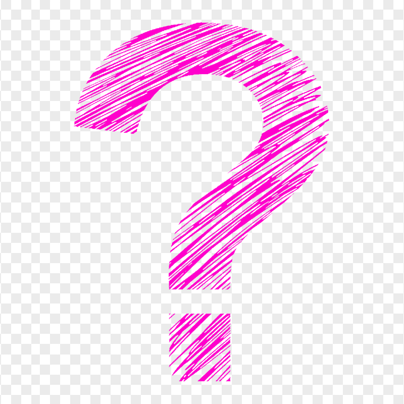 PNG Pink Scribble Question Mark Sign