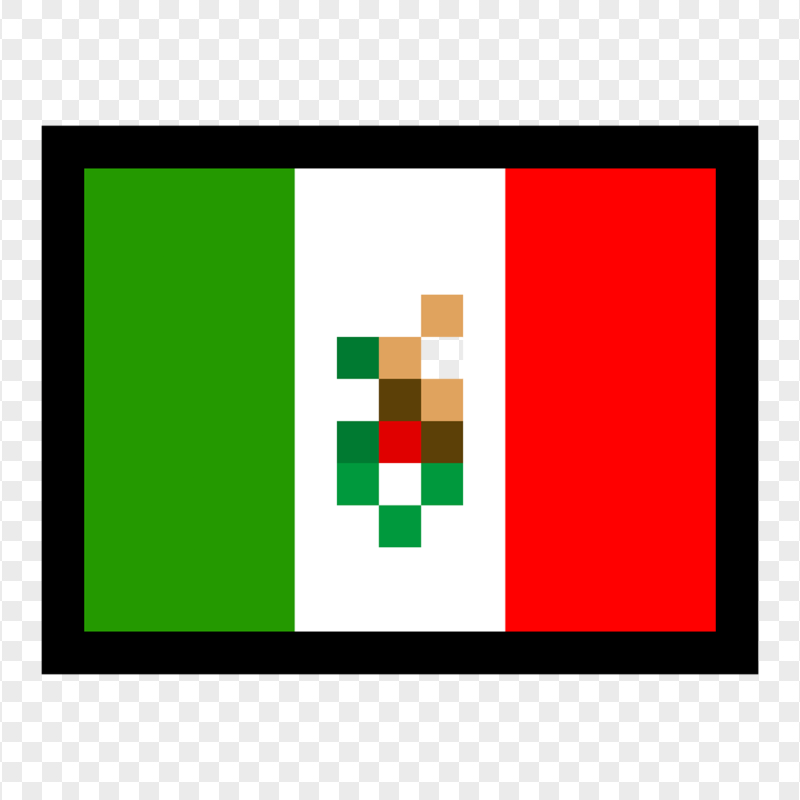 PNG Pixel Art Mexico Flag Icon