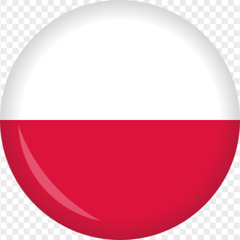PNG Poland Glossy Illustration Round Flag Icon