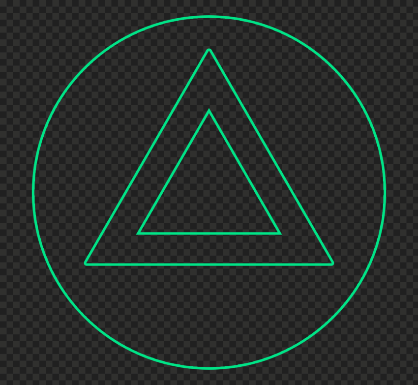 PNG PS Controller Triangle Green Outline Button Icon