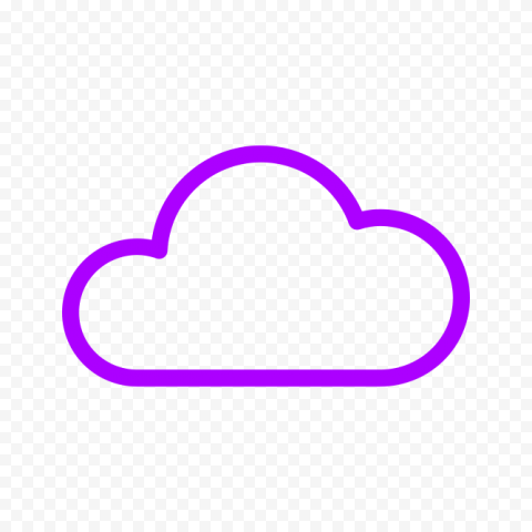 PNG Purple Outline Cloud Icon