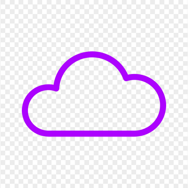 PNG Purple Outline Cloud Icon
