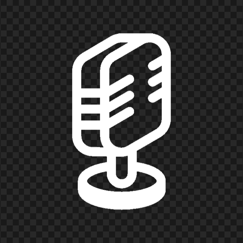 PNG Radio Microphone Mic Sound White Icon