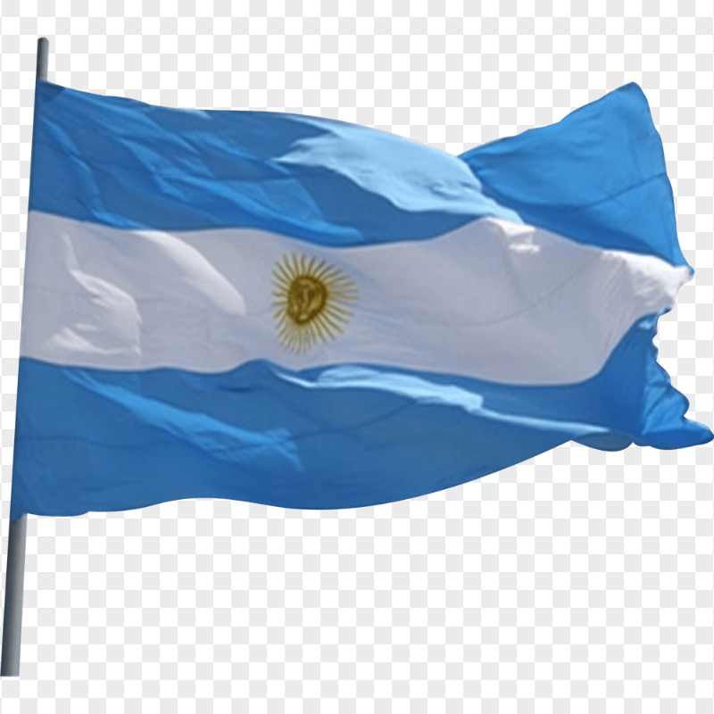 PNG Real Waving Argentina Flag Pole
