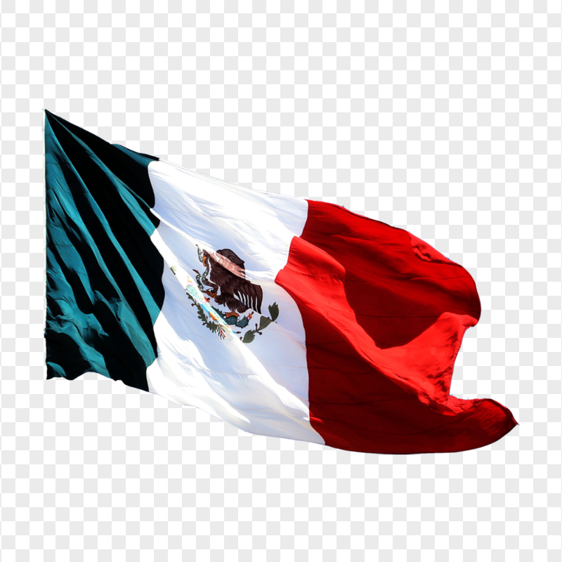 PNG Real Waving Mexico Flag