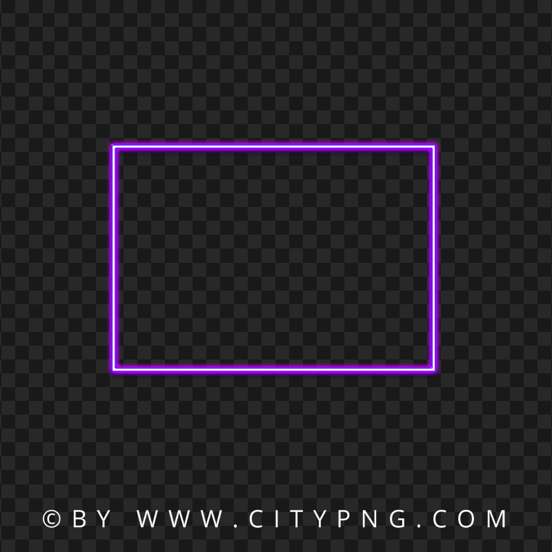 PNG Rectangle Neon Purple Frame