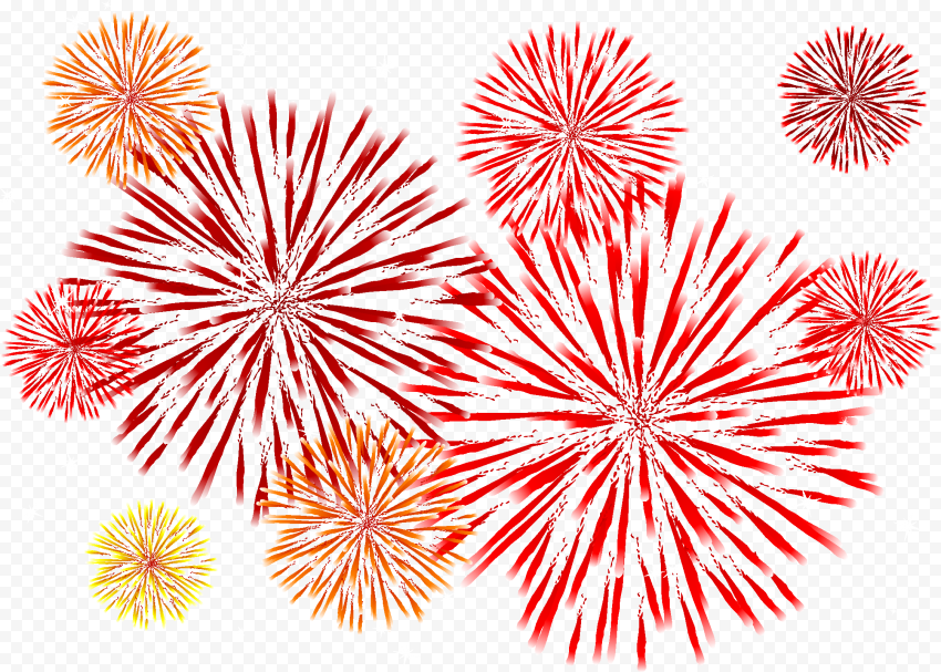 PNG Red Fireworks Explosion Holiday Illustration Citypng