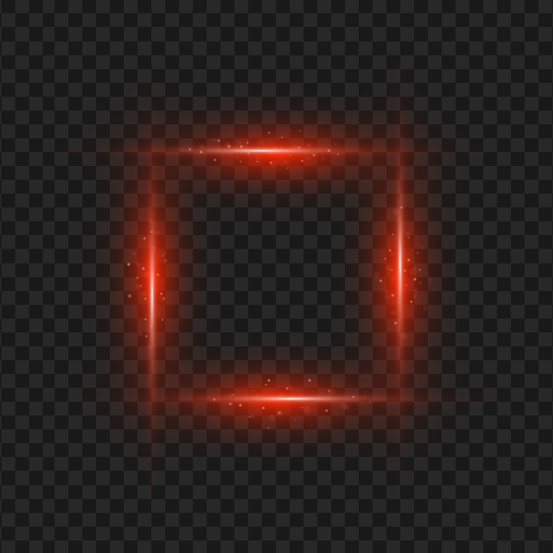 PNG Red Glowing Square Frame