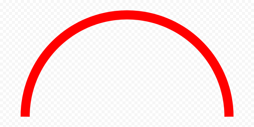 PNG Red Half Semi Circle Border Frame
