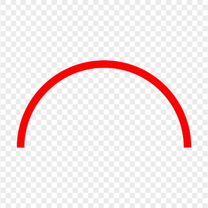 PNG Red Half Semi Circle Border Frame