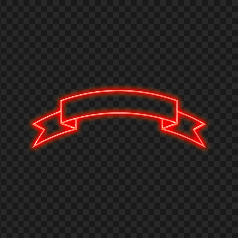 PNG Red Neon Banner Ribbon