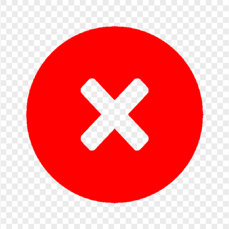 PNG Red Round Close X Icon