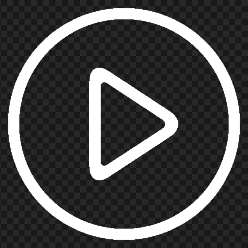 PNG Round Play Video Player White Icon