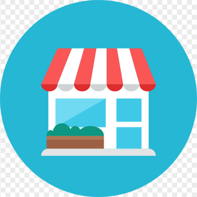 PNG Shop Market Round Vector Icon